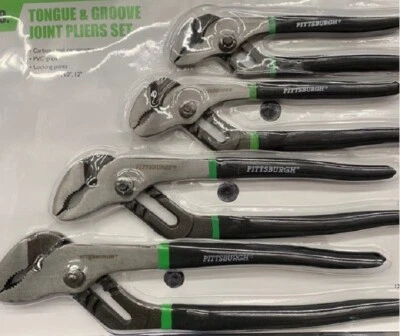 4 Pc Tongue and Groove Joint Pliers Set  6", 8", 10", 12" Free Fast Shipping! - Image 1 of 2