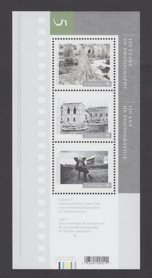 CANADA SOUVENIR SHEET 3011 CANADIAN PHOTOGRAPHY - 5 - Image 1 of 1