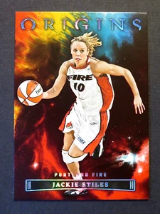 Tarjeta roja #86 Fire 2023 Panini Origins WNBA baloncesto Jackie Stiles - Imagen 1 de 2