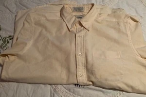LL Bean Men Shirt 16.5-35 Button Down Single Needle Tailoring USA No-iron Yellow - Picture 1 of 5
