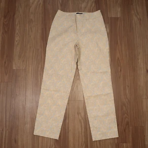 Ann Taylor Hose Damen 2 hellbraun Perlen Paisley Print Knöchel Stretch Küste Reisen - Bild 1 von 14