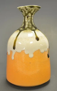 100 % handgefertigte farbige Glasur Keramik Vase 5 1/4"" Höhe x 3 3/8" Breite GMD-11 - Bild 1 von 2