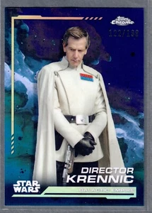2024 Topps Chrome Star Wars Director Krennic Purple Kamino Aqua Refractor #/199 - Imagen 1 de 2