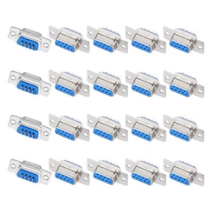 20Pcs 9 Pins D-Sub Connector RS232 Serial Solder Type DB9 Female Connector - Picture 1 of 7