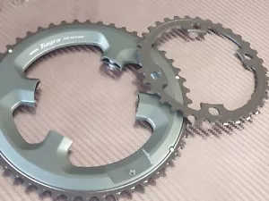 (Set of 2) Shimano Tiagra FC-4700 chainrings (48 + 34t) 10 Speed Chain Rings NEW - Picture 1 of 11