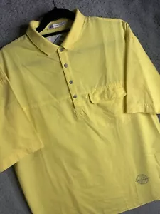 Vintage Trader Bay Yellow Button-Up Short Shirt, Hong Kong, Men's size Large - Picture 1 of 9