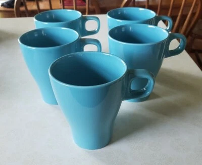 JUEGO DE 5 TAZAS DE TÉ/CAFÉ AZUL IKEA DE SUECIA 8 OZ. Foto 1 de 4