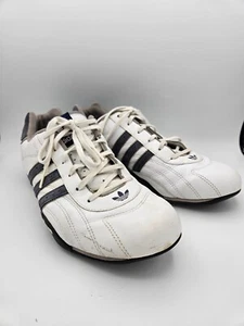 Vintage Team Adidas Goodyear Racing Driving Shoes White Grey Mens Size US 9.5 - Picture 1 of 11