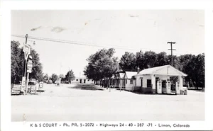 Postal de remolque de cabina Park Conoco estación K&S Court Limón Colorado - Imagen 1 de 2