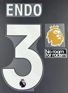 24/25 LIVERPOOL ENDO 3 OFFICIAL AVERY DENNISON WHITE PLAYER SIZE + PATCHES - Picture 1 of 2