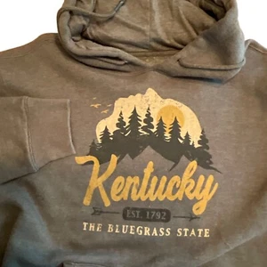 State Of Mine Kentucky Hoodie Dark Green XXL Kangaroo pocket - Picture 1 of 6