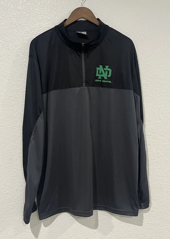 NDSU North Dakota State University Jacket Adult 2XL Gray Quarter zip Mens Cover