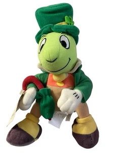 Disney Store St. Patrick's Day Jiminy Cricket Mini Bean Bag Plush 8"  - Picture 1 of 7