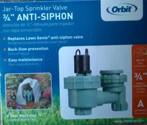 Orbit 57626 Jar Top Anti-Siphon Control Valve Watermaster 3/4 inch NEW IN BOX - Picture 1 of 2