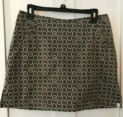 LIJA Golf Skirt, Skort, Stretch Cotton, Brown Dots, Size 8 - Image 1 of 4