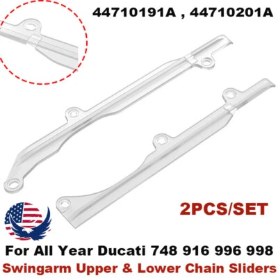Swingarm Chain Upper & Lower Slider Guide Runner Kit For Ducati 748 916 996 998 Foto 1 de 4