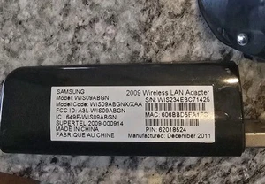 Original Samsung USB 2009 Smart TV WLAN WLAN WiFi Adapter WIS09ABGN - Bild 1 von 2