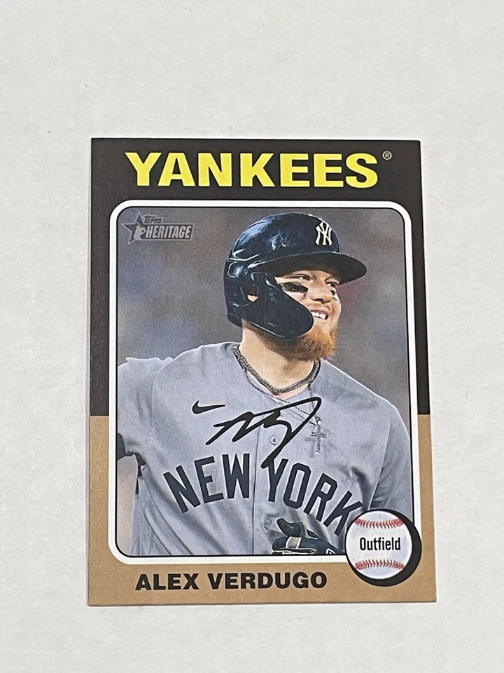 2024 Topps Heritage Mini Baseball #275 - Alex Verdugo - New York Yankees - Image 1 of 2