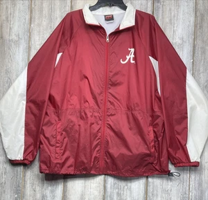 Alabama Crimson Tide Jacket Mens Windbreaker Rain Coat Full Zip Adult L - Picture 1 of 13