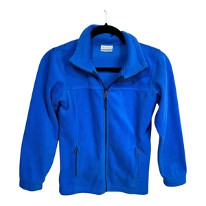 Columbia Blue Fleece Jacket Full Zip Lightweight Outdoor Boys’ Medium (10/12) - Picture 1 of 7