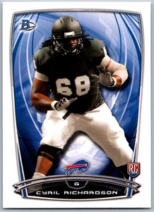 Tarjeta de fútbol americano 2014 Bowman 89 Cyril Richardson Rookies RC Buffalo Bills - Imagen 1 de 2