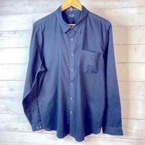 7 For All Mankind dunkelblaues Button-Down-Hemd Large gebraucht, in einwandfreiem Zustand - Bild 1 von 14