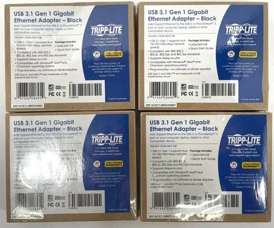 Lote de 4 nuevos adaptadores de red Tripp Lite USB-C Gigabit Ethernet U436-06N-GB Foto 1 de 4