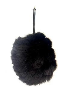 Vintage  Black Fur Hand Muff - Picture 1 of 9