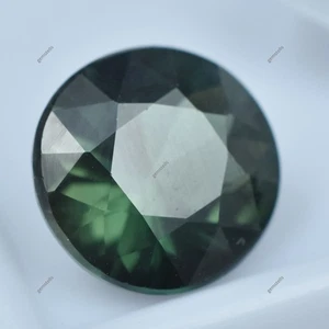 6.05 Carat CERTIFIED Natural Tourmaline Deep Green Round Cut Loose Gemstone - Picture 1 of 8