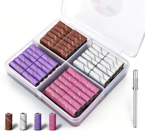 100 Pezzi Piccoli Fasce Levigatrici Punte Trapano Unghie Mini Fasce Levigatrici per Unghie Acriliche - Foto 1 di 6