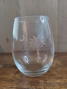 South Carolina Flag Stemless Wine Glass State Themed Drinking Decor And Gifts Fo - Picture 1 of 4