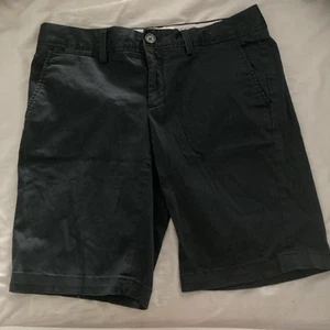 Banana Republic Black Stretch Bermuda Woman's Shorts Size 8 Chino Flat Front - Picture 1 of 22