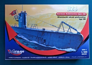 U23 German Submarine Type IIB - Mirage Hobby 400204  Kit plastica scala 1/400 - Foto 1 di 1