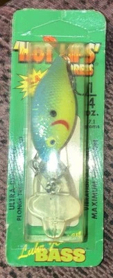 Vintage Pre-Rapala Luhr Jensen Hot Lips 1/4 oz - Cristal/Gráfico/Tapa Azul Foto 1 de 2