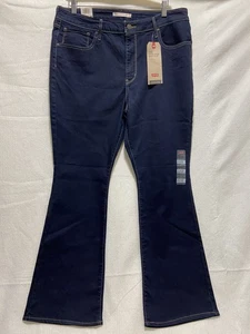 Größe 18 KURZE Levis 725 hoch geschnittene Bootcut-Jeans Damen Taille 34 Schrittlänge 30 weich - Bild 1 von 9