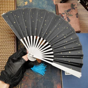 6'' Titanium Alloy Folding Fan Martial Arts Portable Carving Kung Fu Tai Ji New - Picture 1 of 41