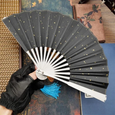 6'' Titanium Alloy Folding Fan Martial Arts Portable Carving Kung Fu Tai Ji New - Image 1 of 4