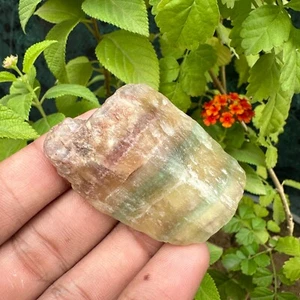 Fluorite Brasiliana Naturale Certificata 249 Ct Multicolore Grezzo - Sfaccettatura Non Riscaldata - Foto 1 di 6