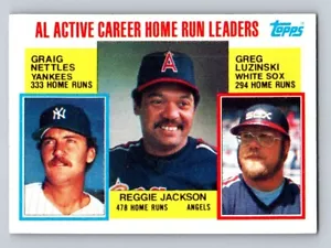 AL Active Career Home Run Leaders Jackson Nettles Luzinski 1984 Topps #712 - Picture 1 of 2