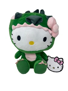 Disfraz de juguete de peluche de Hello Kitty en dragón verde 13 pulgadas jumbo de alto. Suave - Imagen 1 de 8