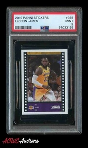 2019 Panini Stickers #365 LeBron James PSA 9 (MINT) - Picture 1 of 2
