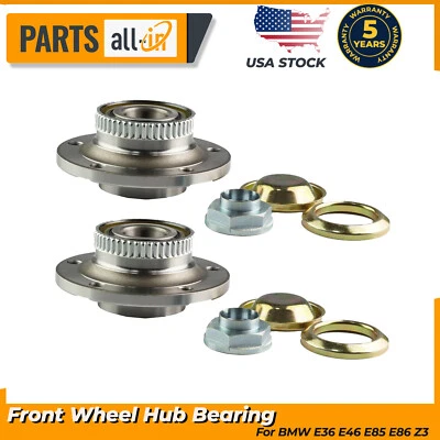 2Pcs Front Wheel Hub & Bearing Assembly Fits BMW 320i 325i 330i 530i M3 Z3 Z4 - Image 1 of 4
