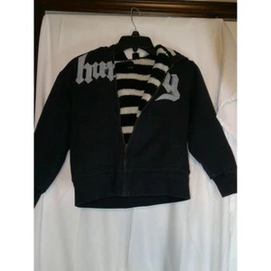 Vintage Hurley Navy Blue Lined Zip-Up Hoodie Sweatshirt Cotton Blend XS - Picture 1 of 3