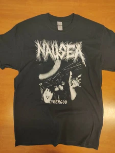 T-Shirt Nausea Crust Punk Hardcore Band schwarz mit handgezogenem Siebdruck - Bild 1 von 1