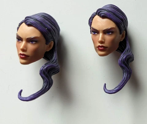 2x Marvel Legends PSYLOCKE HEAD 1:12 Figure Custom Fodder Part 60th X-Men 3 Pack Cover