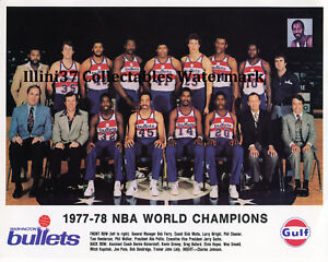 1977-78 WASHINGTON BULLETS NBA CHAMPIONS TEAM PHOTO #1 HAYES UNSELD DANDRIDGE #2