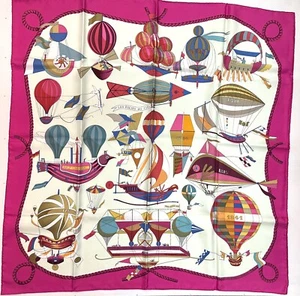 Hermès Silk Scarf, Les Folies Du Ciel - Picture 1 of 5