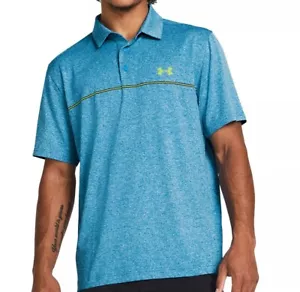 Under Armour Uomo Playoff 3.0 Golf Polo UPF Camicia Capri Blu M L 2XL NUOVA $70 - Foto 1 di 4