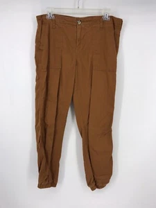 Vanilla Star Womens Pants Orange Slash Pockets Elastic Hem Size 9/29 Joggers EUC - Picture 1 of 3