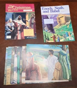 Vintage Abeka Flash A Card Mixed Lot Christmas Christ Genesis Enoch Resurrection - Picture 1 of 3